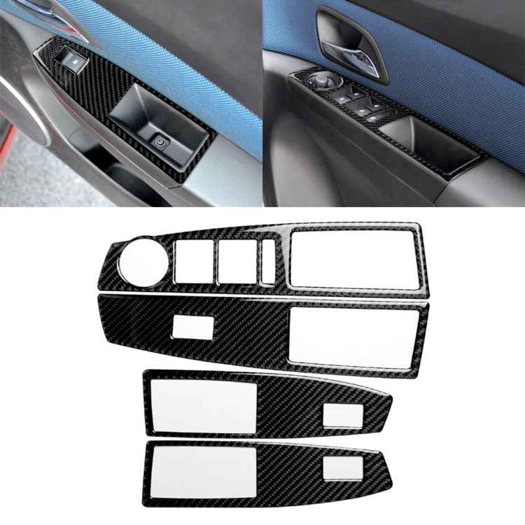 Car Carbon Fiber Window Lift Switch Panel Decorative Sticker for Chevrolet Cruze 2009-2015, Right Drive