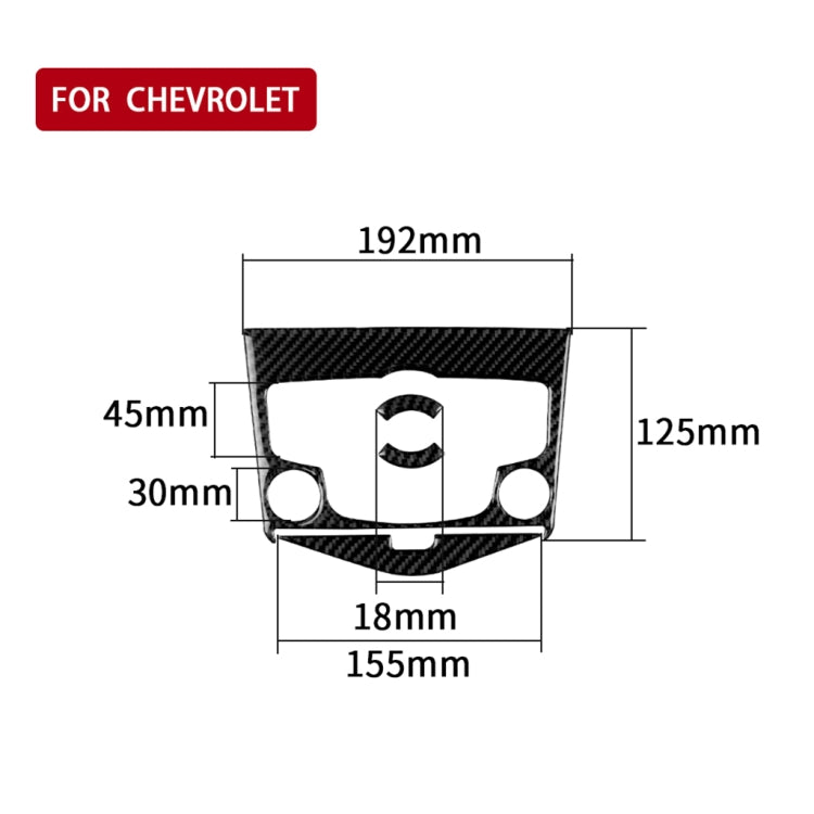 Car Carbon Fiber CD Panel Decorative Sticker for Chevrolet Cruze 2009-2015, Left and Right Drive Universal, CD Panel