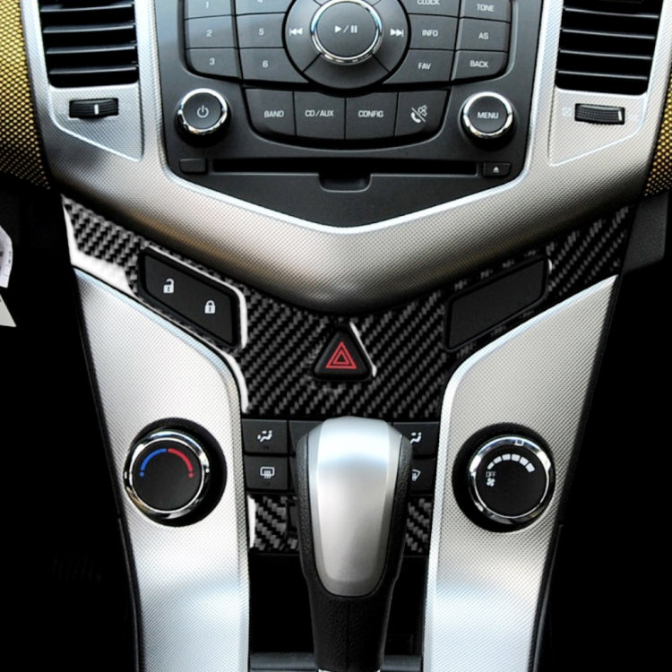 Car Carbon Fiber Air Conditioning Panel Decorative Sticker for Chevrolet Cruze 2009-2015, Left and Right Drive Universal, Air Conditioning