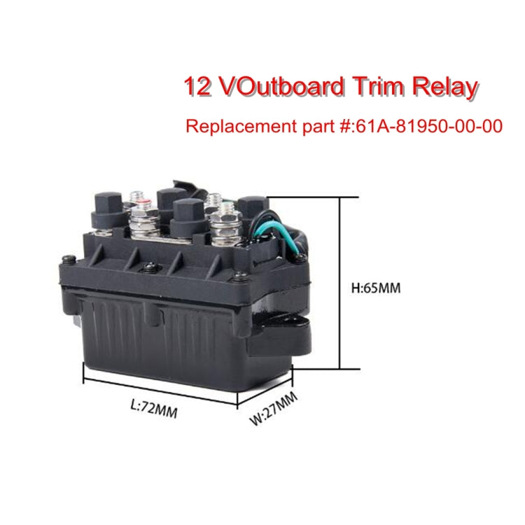 12V / 120A Outboard Lifting Tilt Trim Relay for Yamaha Motors Replacement 61A-81950-00-00 3 PIN Connector, Lifting Tilt Trim Relay