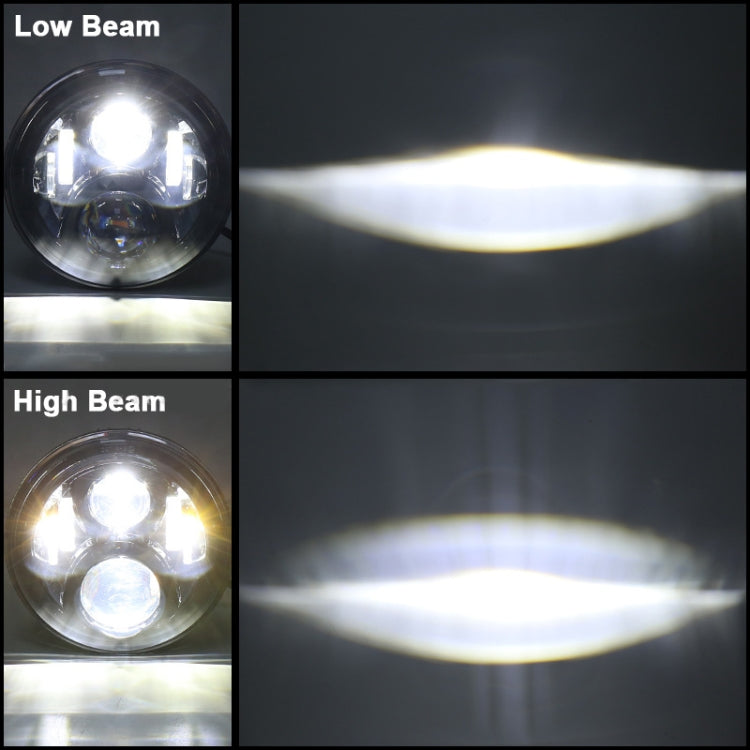 7 inch Round LED Motorcycle Headlight Modified Spotlight for Honda, For Honda, For Honda Silver
