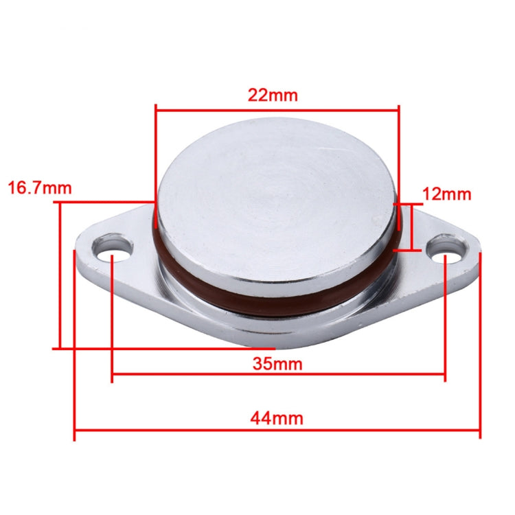 4x22mm Car Swirl Flap Air Intake Aluminum Gasket Remove Repair Kit, 22mm(Silver)