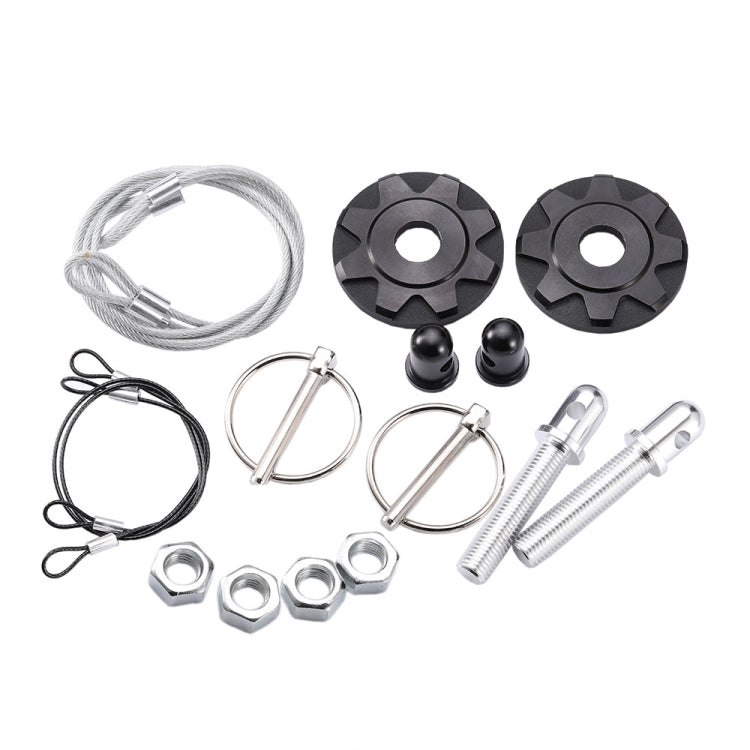 XH-6041 Car Universal Modified Aluminum Alloy Engine Hood Lock Cover, XH-6041(Black), XH-6041(Blue), XH-6041(Red)