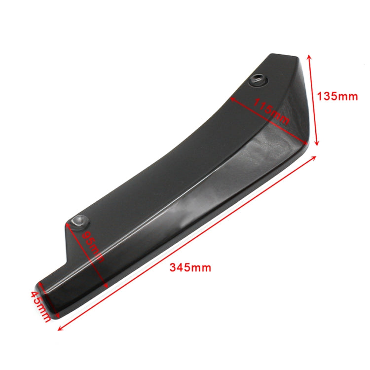 XH-6134 Black Car Universal Modified Rear Spoiler Anti-collision Protector Bar Strip Guard Sticker, Black