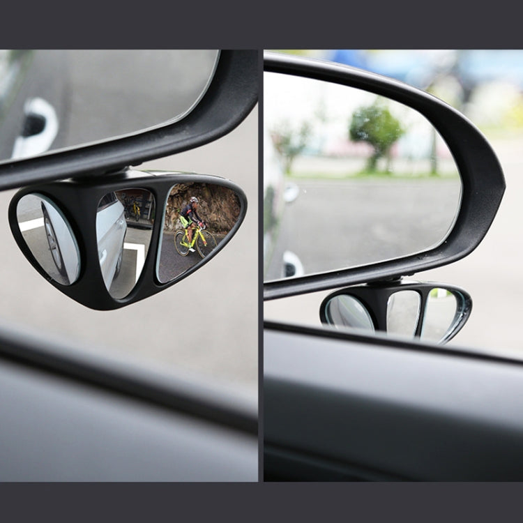 3R-146 3 in 1 Car Rearview Auxiliary Blind Spot Mirror Rear View 146 Front Wheel Mirror for Right Side, 3 in 1 Black Right