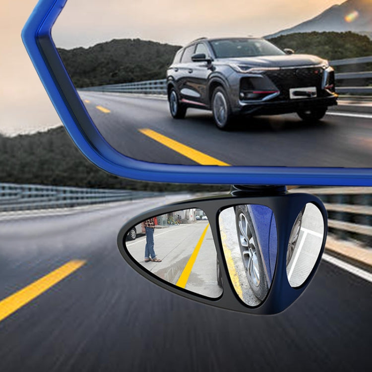3R-151 3 in 1 Car Rearview Auxiliary Blind Spot Mirror Rear View 146 Front Wheel Mirror for Left Side, 3 in 1 Black Left