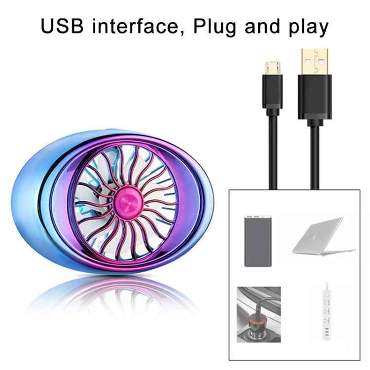 Car Vent Fan Multi-function USB Interface LED Lamp Portable Fan, CRP2631A, CRP2631B, CRP2631C, CRP2631D, CRP2631E, CRP2631F