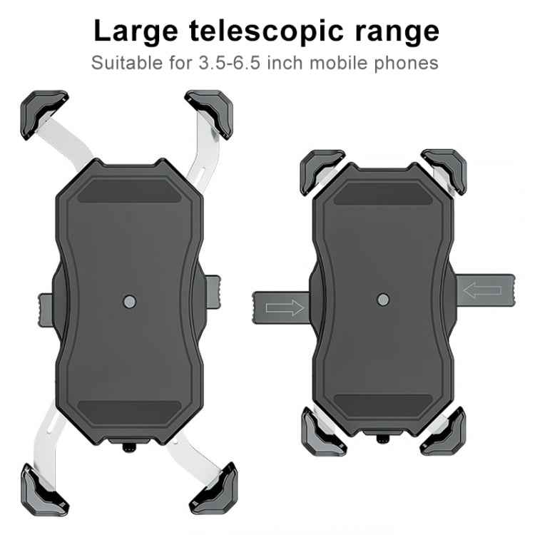 Motorcycle / Bicycle Semi-automatic Contraction Fixing Bracket Phone Holder