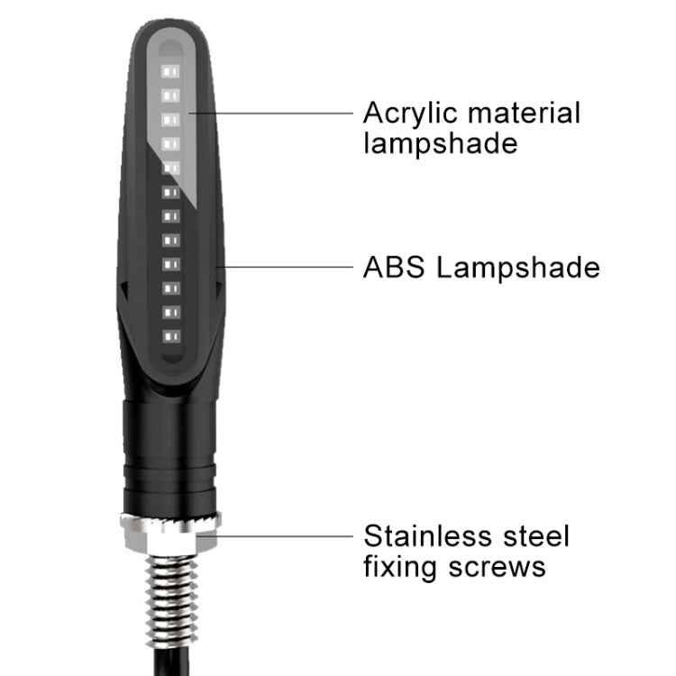 2 PCS D12V / 1W Motorcycle LED Waterproof Side Lights Turn Signal Light