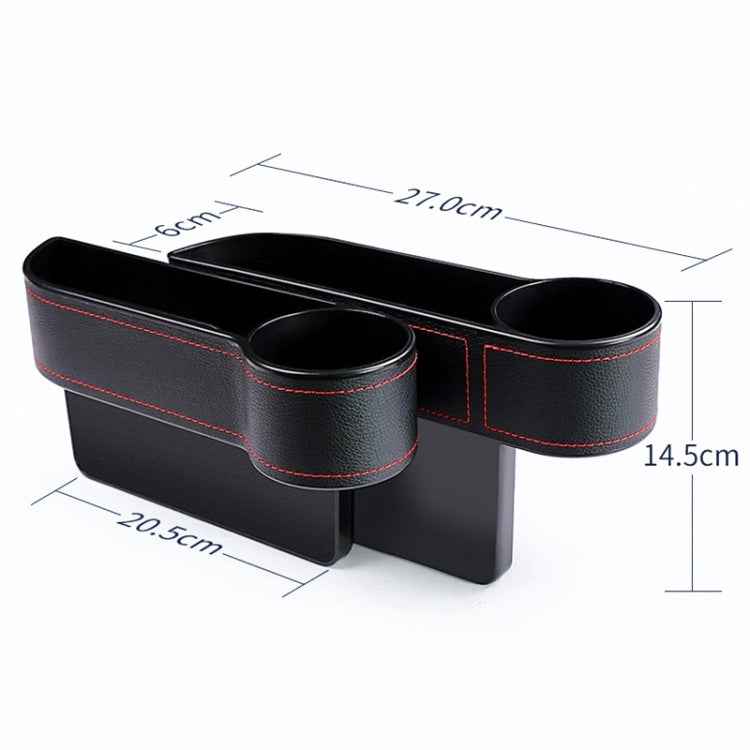2 PCS Car Multi-functional Console Box Cup Holder Seat Gap Side Storage Box