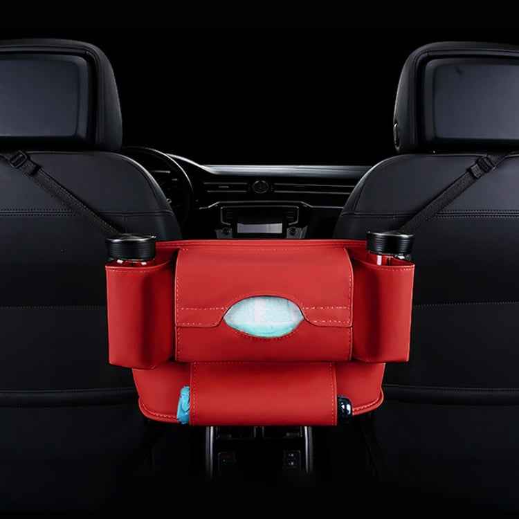 Car Front Seat Hanging Bag Paper Towel / Water Cup Storage Bag