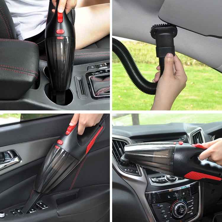 Car Wired Portable 120W Handheld Powerful Vacuum Cleaner with LED Light Cable Length: 5m, Wired with Light