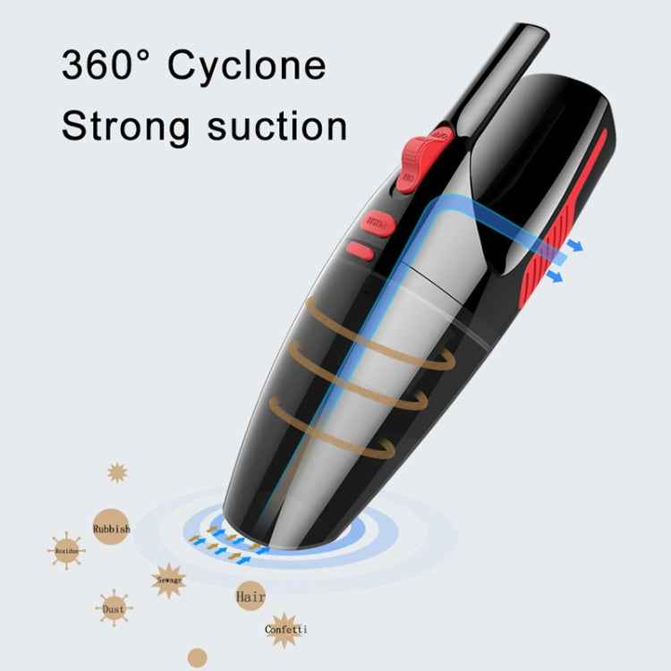 Car Wired Portable 120W Handheld Powerful Vacuum Cleaner with LED Light Cable Length: 5m, Wired with Light