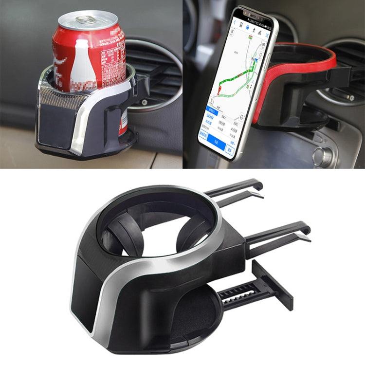2 in 1 Car Air Outlet Magnetic Mount Beverage Cup Stand Phone Holder, 2 in 1 Phone Holder, 2 in 1 Phone Holder(Red)