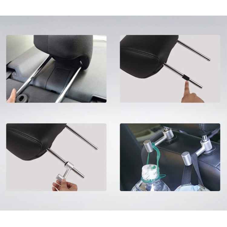 Car Hidden Creative Aluminum Alloy Seat Hook Organizer Storage Hanger
