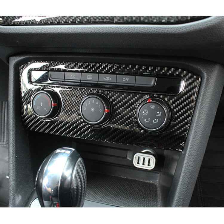 Car Carbon Fiber Air Conditioning Panel Decorative Sticker for Volkswagen Tiguan L, Low Configuration