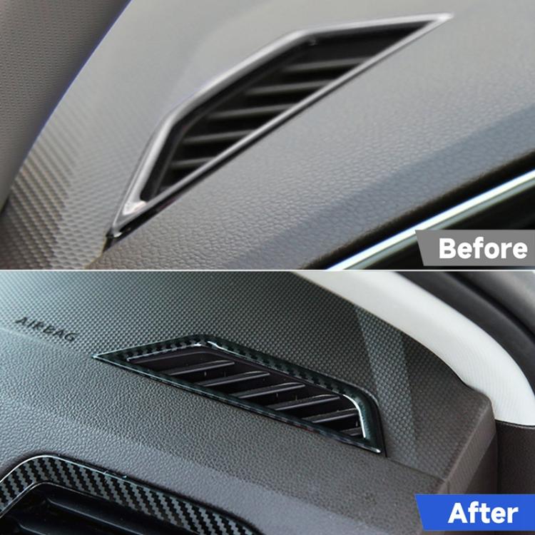 Car Carbon Fiber Dashboard Air Outlet Frame Decorative Sticker for Volkswagen Tiguan L 2019-2021, Dashboard Air Outlet