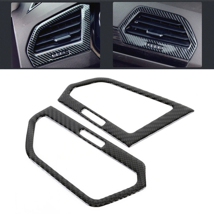 Car Carbon Fiber Central Control Side Air Outlet Frame Decorative Sticker for Volkswagen Tiguan L 2019-2021, Central Control Side Air Outlet