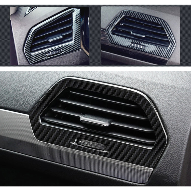 Car Carbon Fiber Central Control Side Air Outlet Frame Decorative Sticker for Volkswagen Tiguan L 2019-2021, Central Control Side Air Outlet