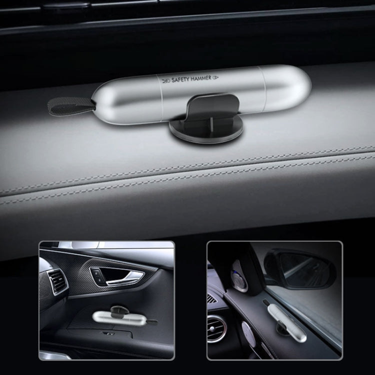 2 in 1 Car Multifunctional Safety Rescue Hammer Life Saving Escape Emergency Hammer Seat Belt Cutter Window Glass Breaker