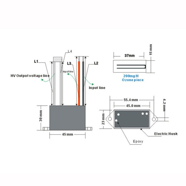 Car Ozone Generator DC12V 200mg Ozone Generator Accessory Ozonator, DC12V