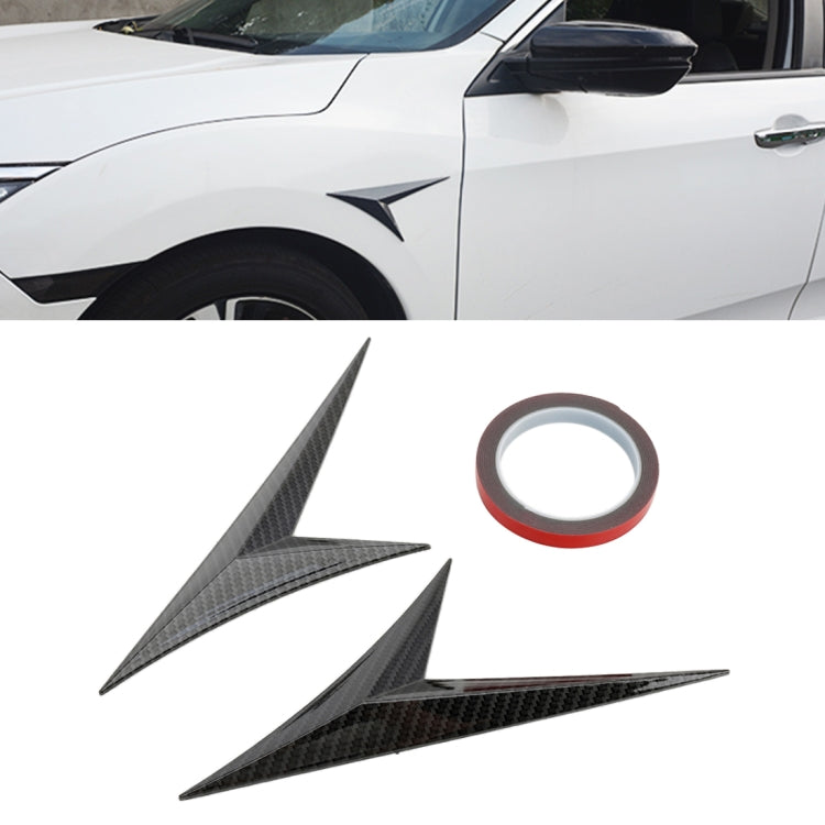 Modified Fender Side Wing Sticker Blade Side Shark Gill Car Body Decorative Sticker for Honda 10th Generation Civic, Carbon Fiber, Carbon Fiber