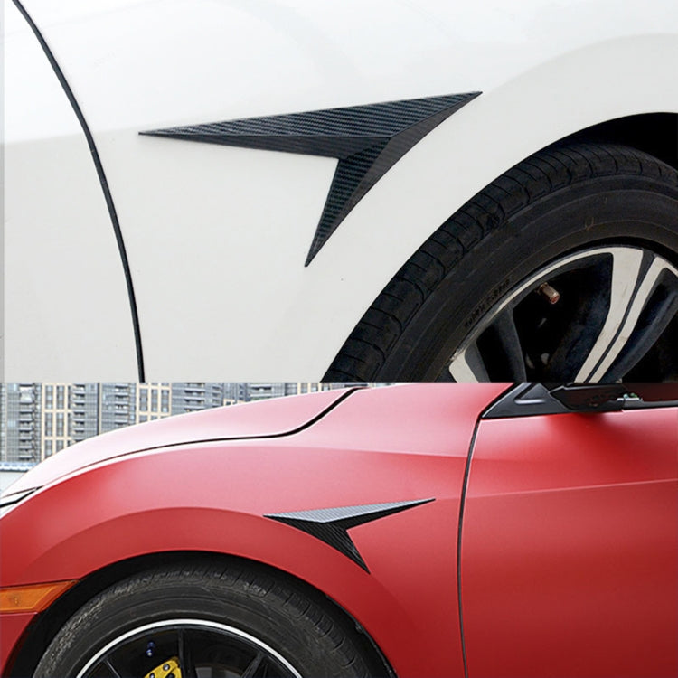 Modified Fender Side Wing Sticker Blade Side Shark Gill Car Body Decorative Sticker for Honda 10th Generation Civic, Carbon Fiber, Carbon Fiber