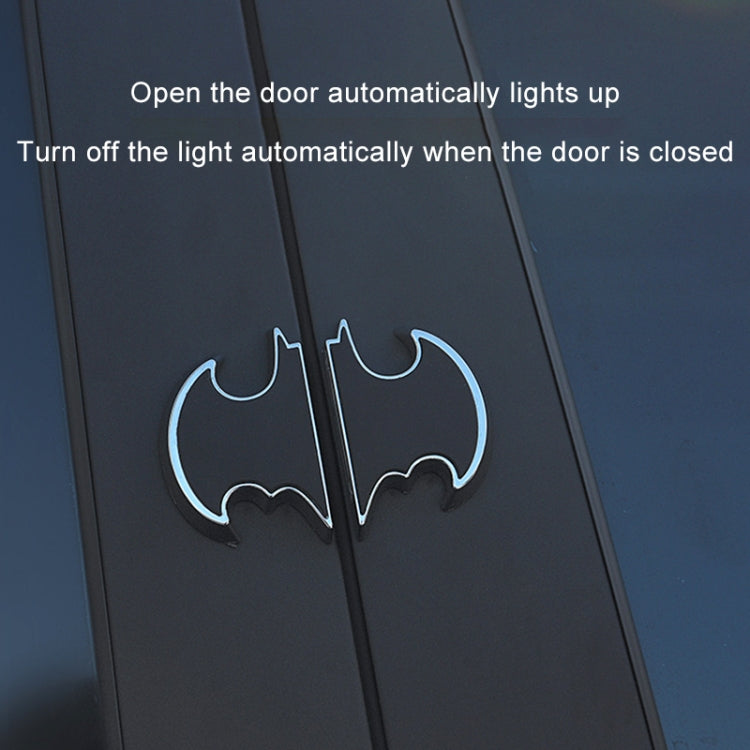 2 PCS Car LED Door Warning Lights Anti-collision Door Opening Lamp Flashing Lights, Door Warning Lights (Silver)