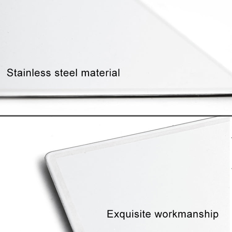 Portable Car Sunshade Makeup Mirror Stainless Steel Vanity Mirror, Size: 110 x 65mm