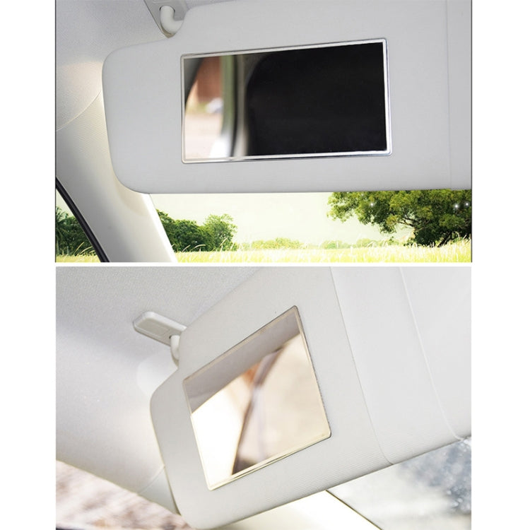 Portable Car Sunshade Makeup Mirror Stainless Steel Vanity Mirror, Size: 110 x 65mm