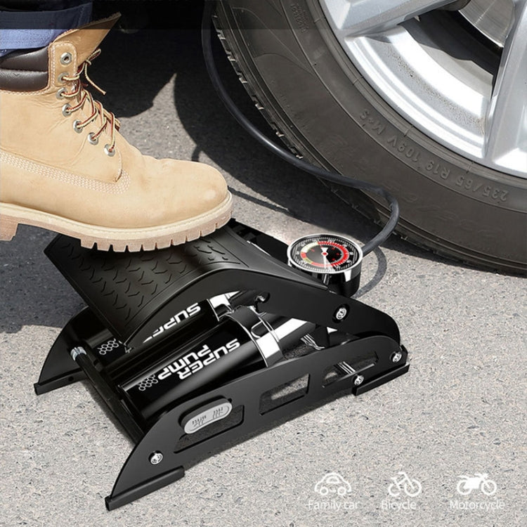 0905 Car / Motorcycle / Bicycle Portable Thicker Single Pipe Inflatable Cylinder Pedal Air Pump