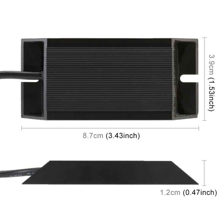 2 PCS 1156 / BAU15S DC12V 50W 6 Ohms Turn Signal / Reversing Light / Brake Light Split Dual Resistance Decoder