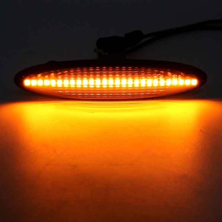 2 PCS DC12V / 5W Car LED Dynamic Blinker Side Lights Flowing Water Turn Signal Light for Lexus, Amber Light