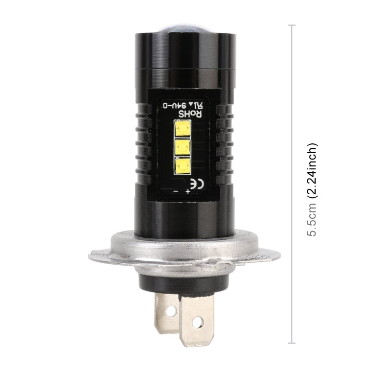 2 PCS H7 DC12V 4.3W 6000K 500LM Car Fog Lights with 12LEDs SMD-2525