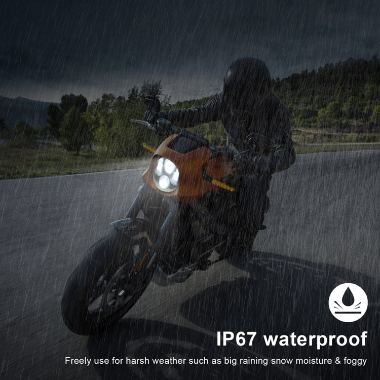 EagleVision DC9-30V 35W 6000K 4000LM 5.75 inch Round Motorcycle LED Headlight with Angel Eye for Harley-Davidson, 5.75 inch with Angel Eye