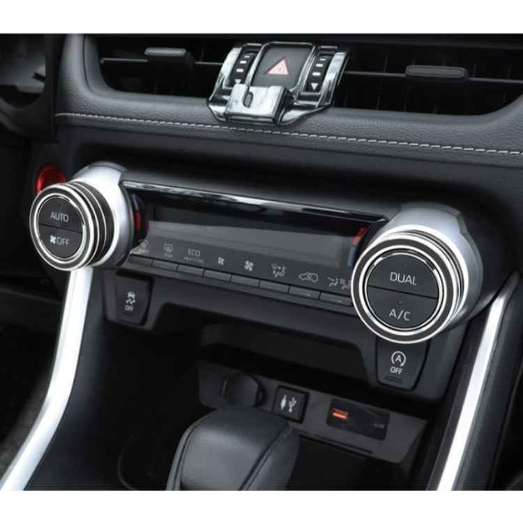 2 PCS Car Aluminum Alloy Air Conditioner Knob Case for Toyota RAV4 / Wildlander