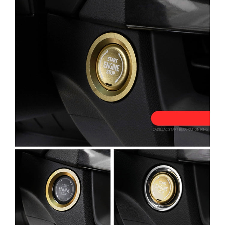 Car Engine Start Key Push Button Ring Trim Metal Sticker Decoration for Cadillac CT5 CT4 XT4 XT6 / Chevrolet Silverado, For Cadillac CT5