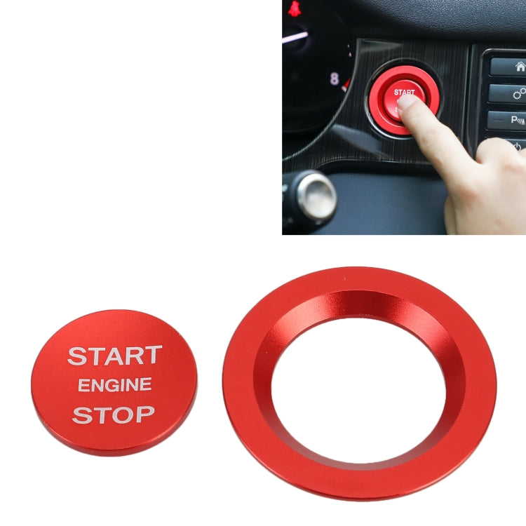 Car Engine Start Key Push Button Ring Trim Metal Sticker Decoration for Land Rover/Jaguar