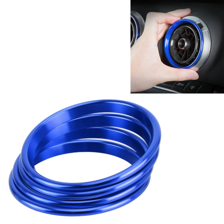 4 PCS Car Metal Air Outlet Decorative Outside Ring for Audi A3 / S3 / Q2L, For Audi A3 / S3 / Q2L
