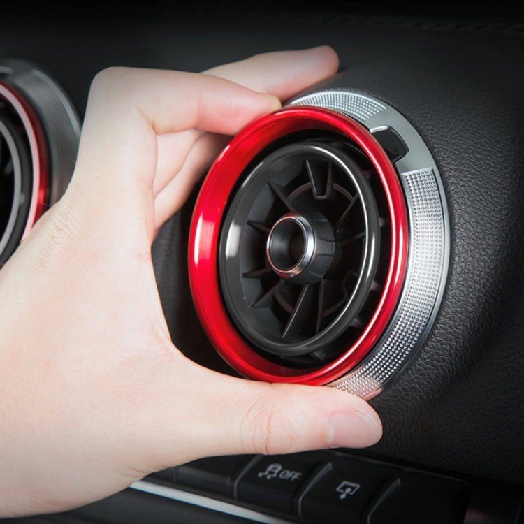 4 PCS Car Metal Air Outlet Decorative Outside Ring for Audi A3 / S3 / Q2L, For Audi A3 / S3 / Q2L