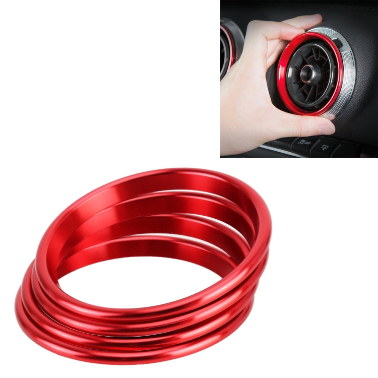 4 PCS Car Metal Air Outlet Decorative Outside Ring for Audi A3 / S3 / Q2L, For Audi A3 / S3 / Q2L