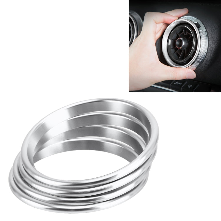 4 PCS Car Metal Air Outlet Decorative Outside Ring for Audi A3 / S3 / Q2L, For Audi A3 / S3 / Q2L
