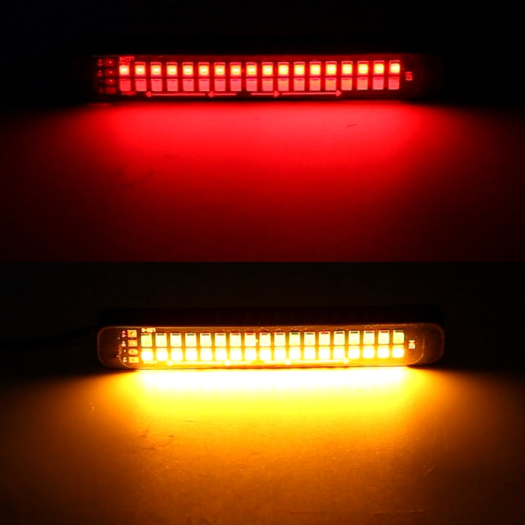 105mm DC12-24V / 1.6W Motorcycle LED Dynamic Blinker Side Lights Flowing Water Brake Lamp Turn Signal Light, Cable Length: 1m, 105mm