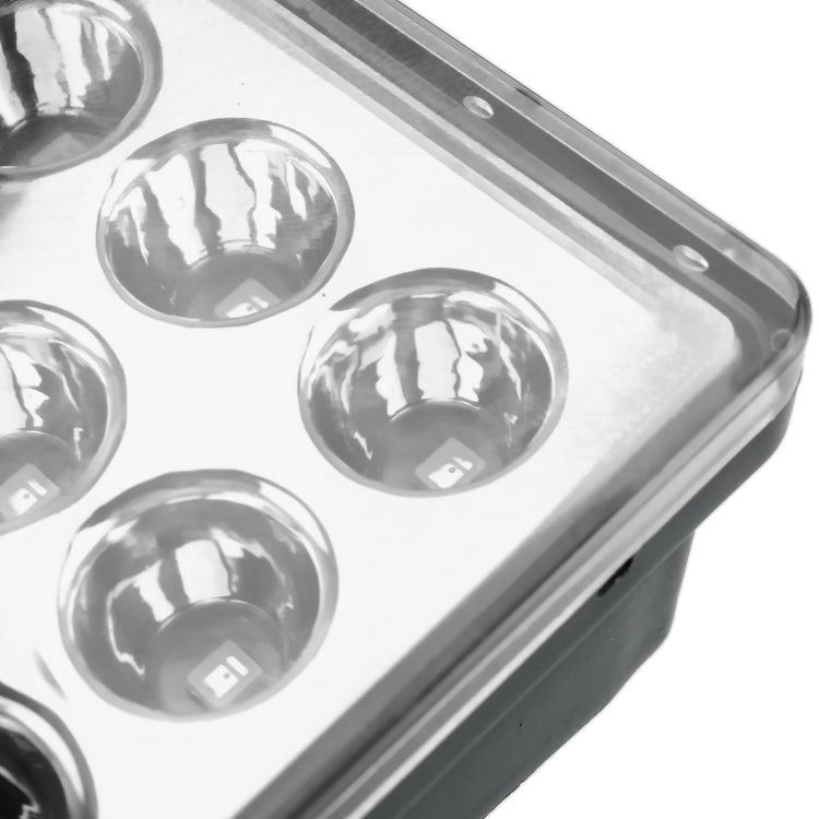 DC12V 1W Car Square Highlight Brake Lights Reversing Light with 15LEDs SMD-3528, Square (Transparent), Square (Black), Square (Red)