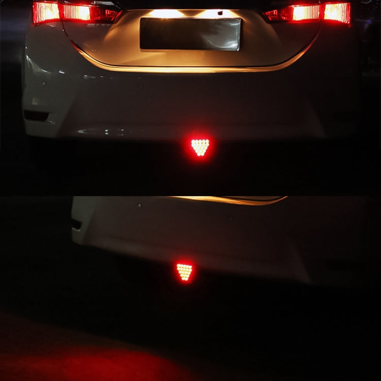 DC12V 1W Car Triangle Highlight Brake Lights Reversing Light with 20LEDs SMD-3528, Triangle (Black), Triangle (Red), Triangle (Transparent)