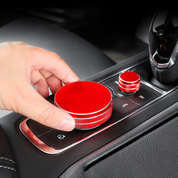 2 PCS Car Metal Central Control Knob Case for Cadillac, For Cadillac (Black), For Cadillac (Blue), For Cadillac (Red)