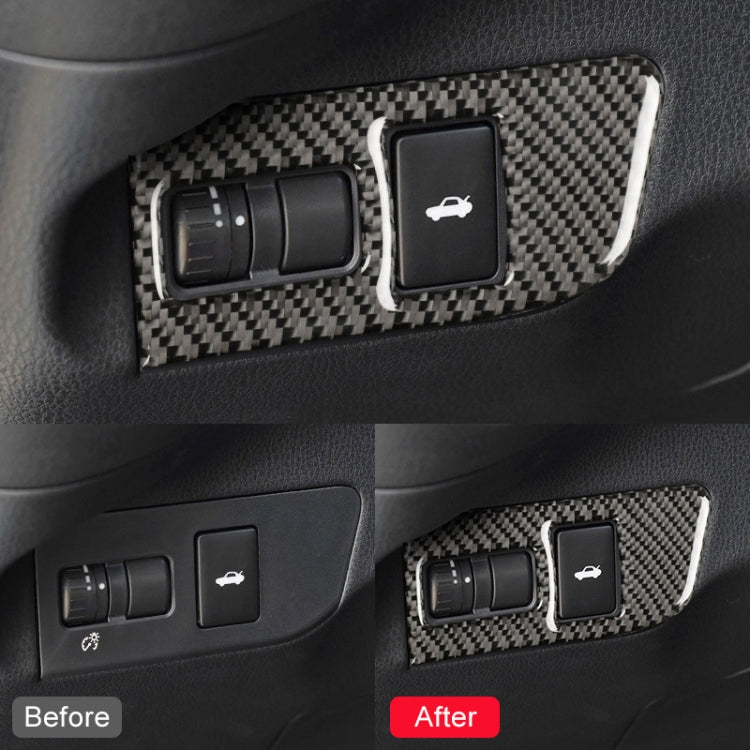Car Carbon Fiber Trunk Switch Decorative Sticker for Subaru BRZ / Toyota 86 2013-2017, Left Drive, Trunk Switch, Left Drive