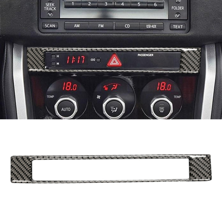 Car Carbon Fiber Central Control Clock Decorative Sticker for Subaru BRZ / Toyota 86 2013-2017, Left and Right Drive Universal, Central Control Clock