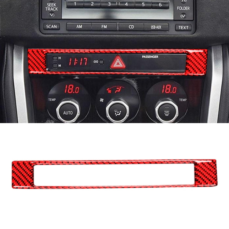 Car Carbon Fiber Central Control Clock Decorative Sticker for Subaru BRZ / Toyota 86 2013-2017, Left and Right Drive Universal, Central Control Clock