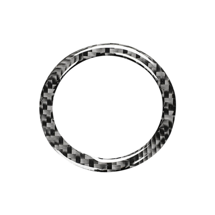 Car Carbon Fiber One-button Start Decorative Sticker for Subaru BRZ / Toyota 86 2013-2017, Left and Right Drive Universal, One-button Start